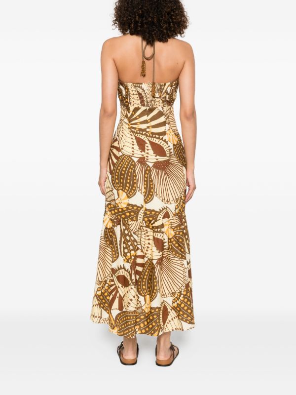 Browns FARM Rio Shell Mix Midi Dress | Browns Day Dresses