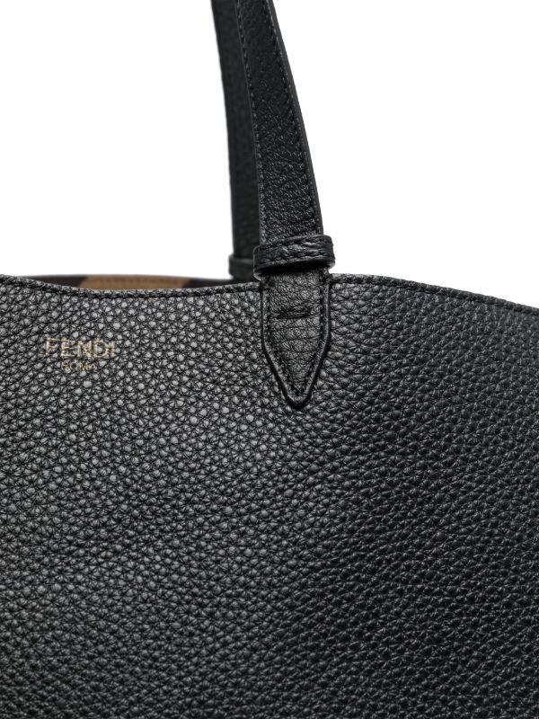 Browns FENDI Black Large Selleria Diagonal Shopper Tote Bag | Browns Tote Bags