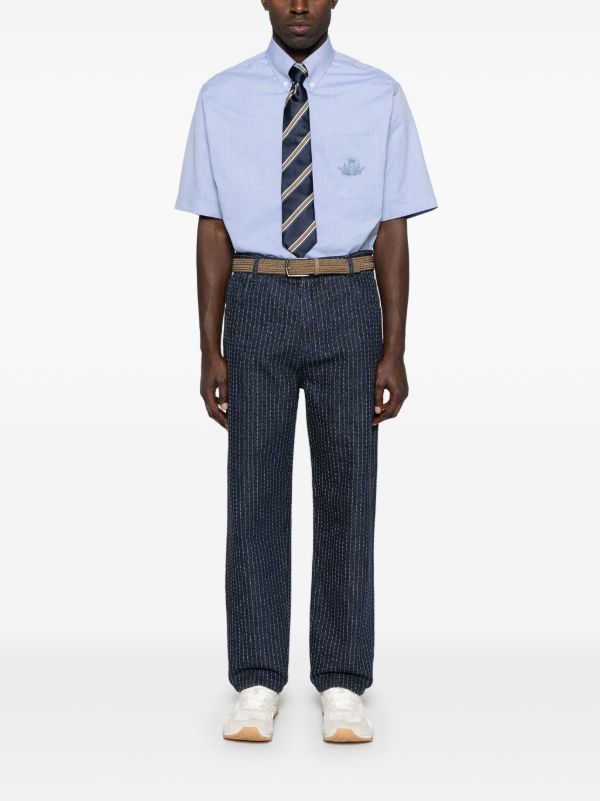 Browns FENDI Blue Topstitched Straight-Leg Jeans | Browns Regular & Straight-Leg Jeans
