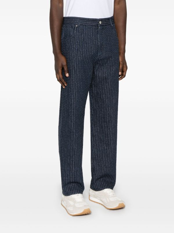 Browns FENDI Blue Topstitched Straight-Leg Jeans | Browns Regular & Straight-Leg Jeans