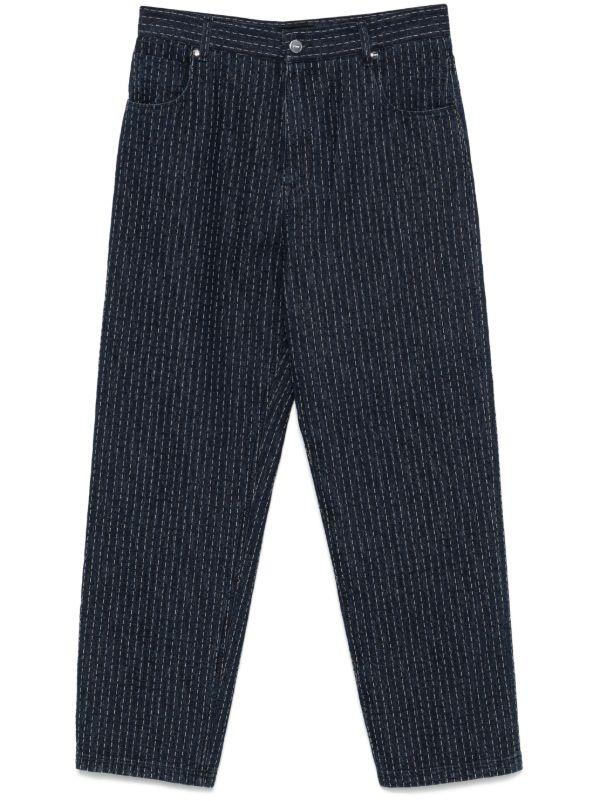 browns FENDI Blue Topstitched Straight-Leg Jeans | Browns Regular & Straight-Leg Jeans
