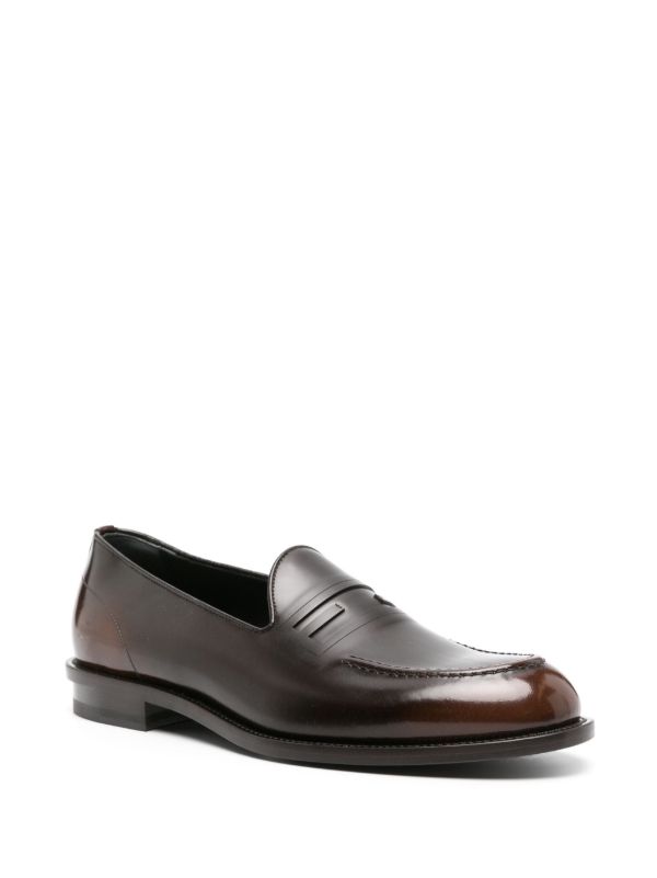 Browns FENDI Brown Baguette Leather Loafers | Browns Loafers