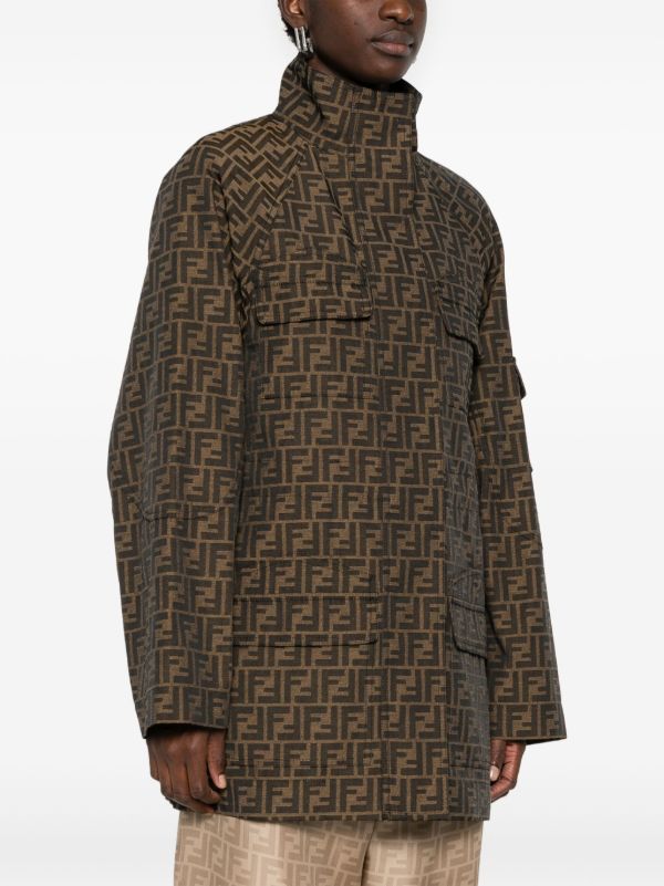 Browns FENDI FF Canvas Short Coat | Browns Single Breasted Coats