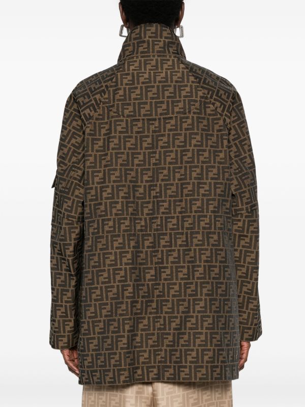 Browns FENDI FF Canvas Short Coat | Browns Single Breasted Coats