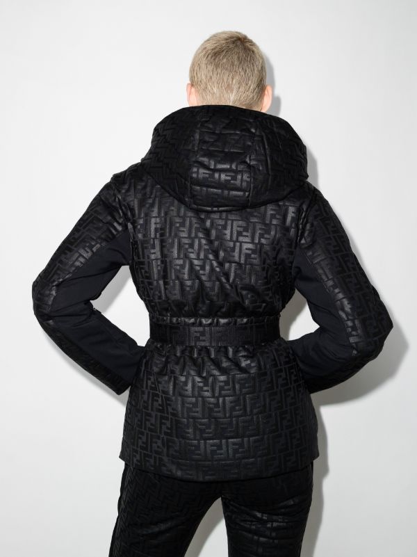Browns FENDI FF Embossed Hooded Ski Jacket | Browns Ski Jackets
