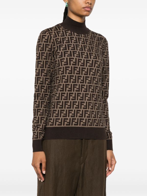 Browns FENDI FF High-Neck Sweater | Browns Knitted Sweaters