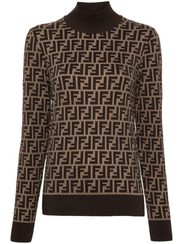 browns FENDI FF High-Neck Sweater | Browns Knitted Sweaters