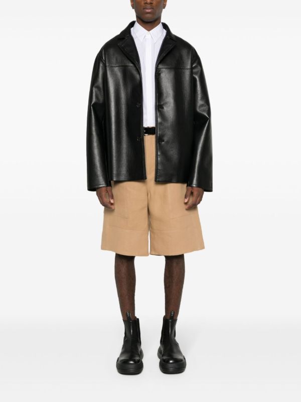 Browns FENDI Neutral Canvas Bermuda Shorts | Browns Bermuda Shorts