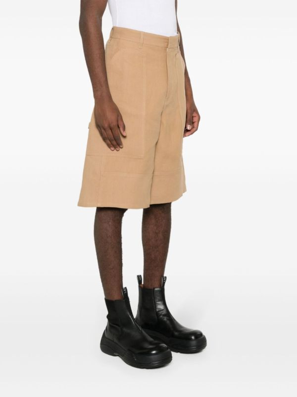 Browns FENDI Neutral Canvas Bermuda Shorts | Browns Bermuda Shorts