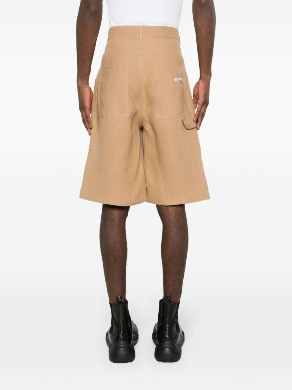 Browns FENDI Neutral Canvas Bermuda Shorts | Browns Bermuda Shorts