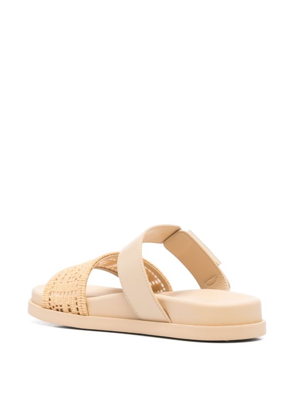 Browns FENDI Raffia FF-embroidered Sandals | Browns Sandals