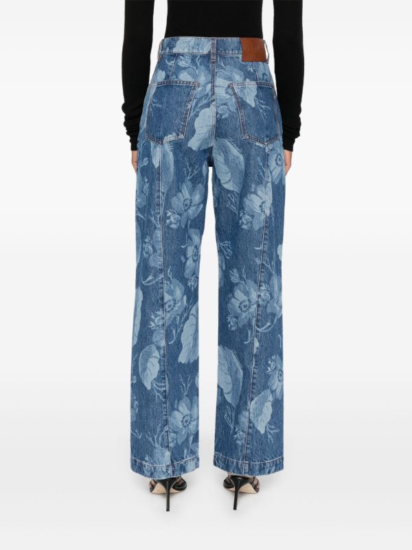 Browns FENDI Sea Garden-motif Jeans | Browns Wide-Leg Jeans