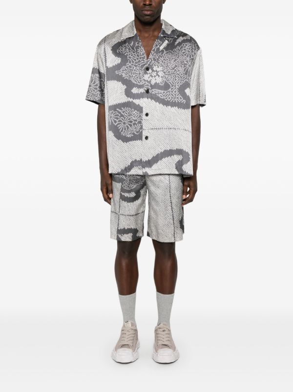 Browns Feng Chen Wang Graphic-Print Shorts | Browns Deck Shorts