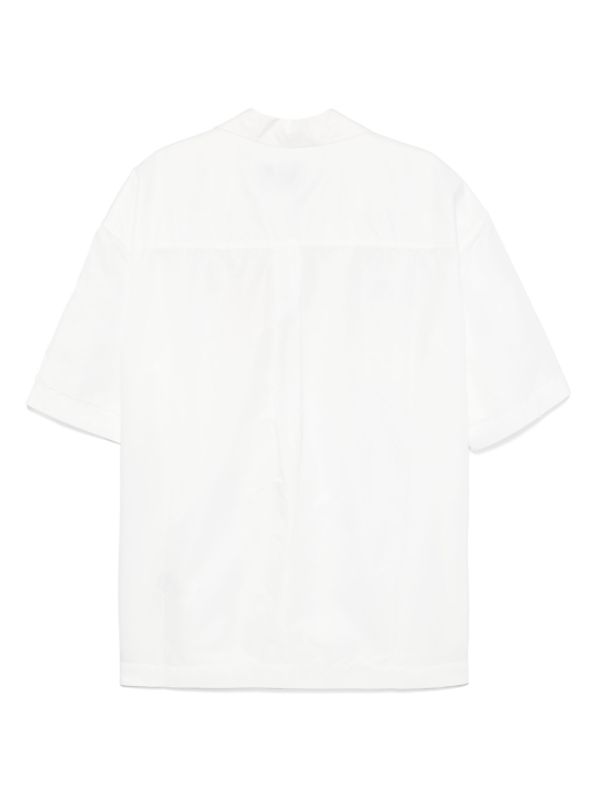Browns Feng Chen Wang White Logo-Embroidered Shirt | Browns Shirts