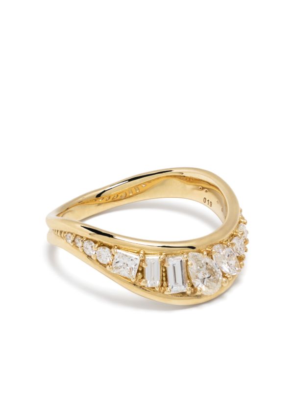 browns Fernando Jorge 18K Stream Wave diamond ring | Browns Fine Rings
