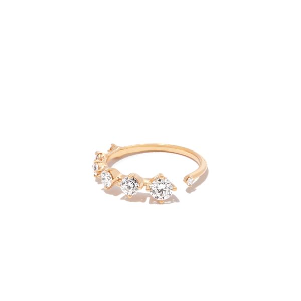 browns Fernando Jorge 18K Yellow Gold small Sequence Diamond Band Ring | Browns Fine Rings