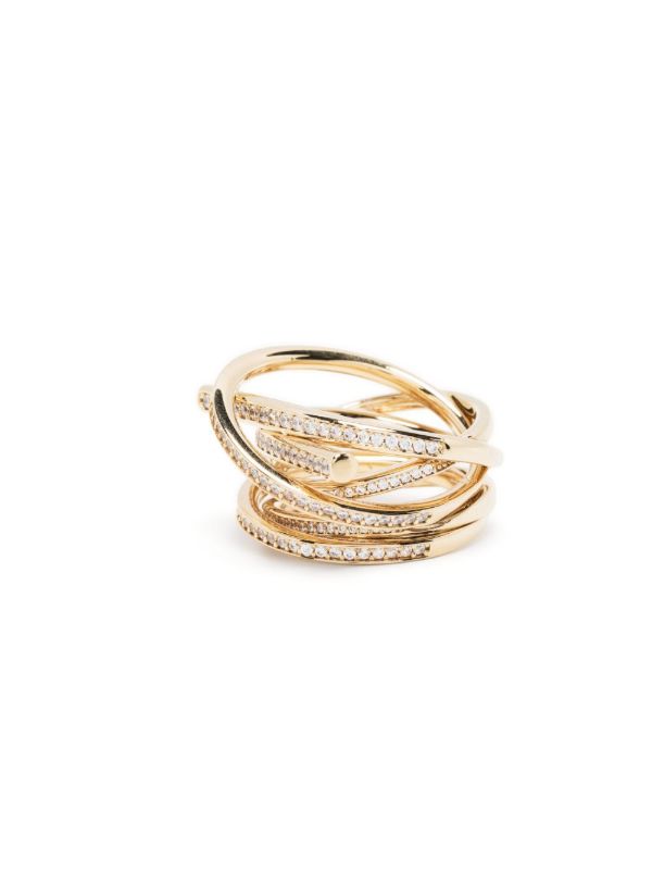 Browns Ferragamo All-over Crystal-embellished Ring | Browns Rings
