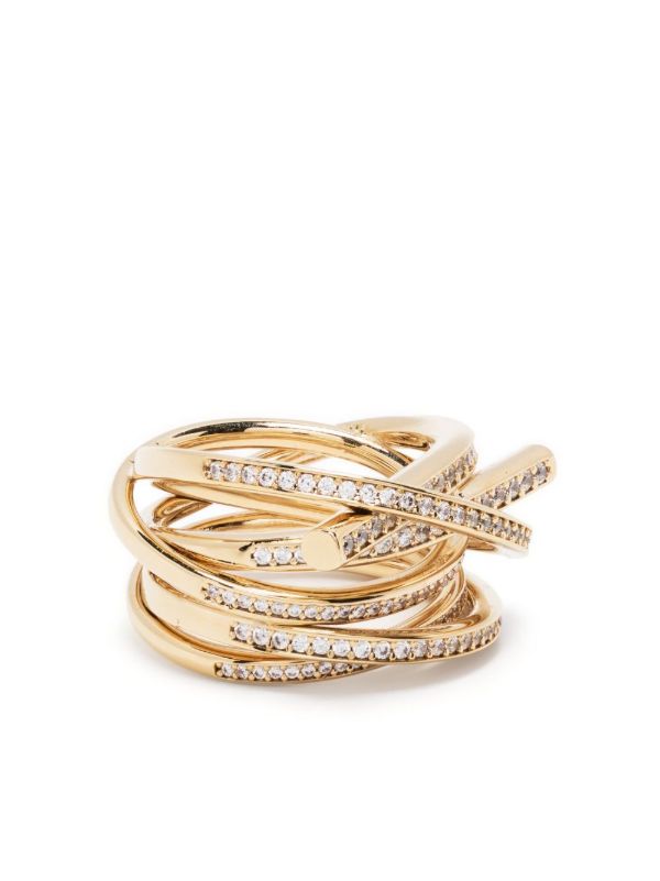 browns Ferragamo all-over crystal-embellished ring | Browns Rings