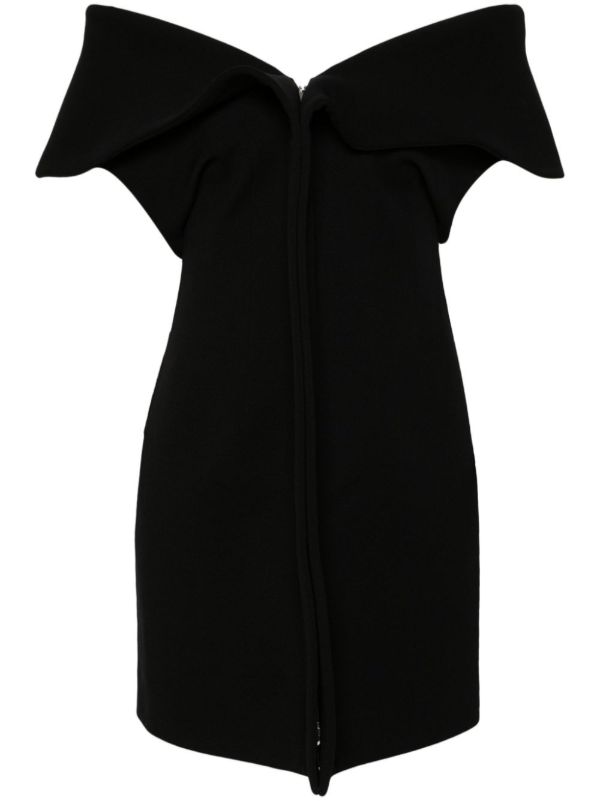 browns Ferragamo Black Gabardine Sleeveless Jacket | Browns Cocktail & Party Dresses