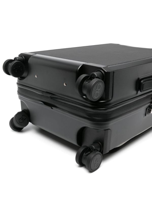 Browns Ferragamo Black Gancini Embossed Leather Suitcase | Browns Luggage & Holdalls