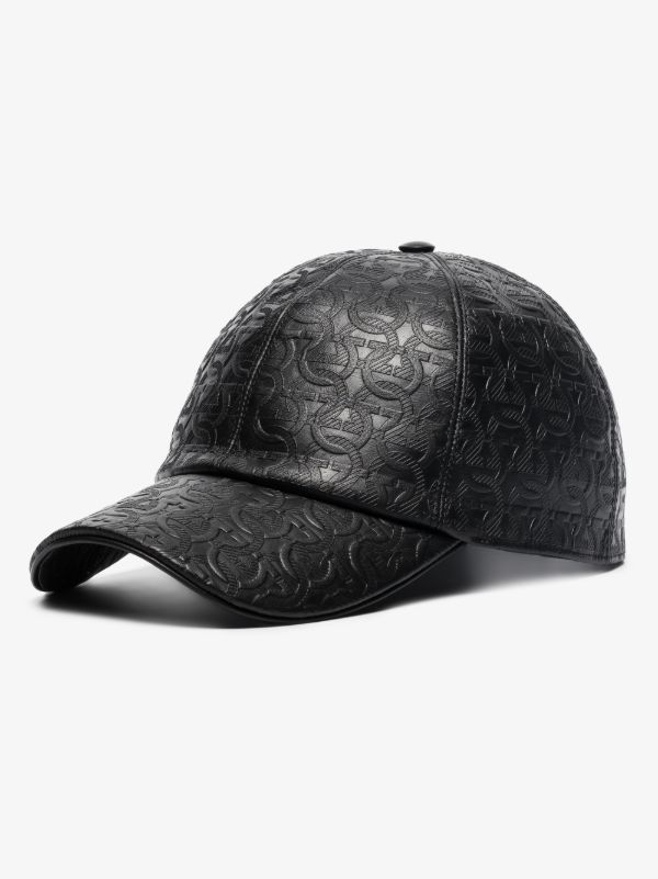 Browns Ferragamo Black Gancini Leather Baseball Cap | Browns Hats