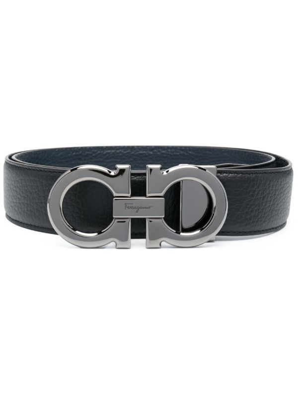 browns Ferragamo black Gancini leather belt | Browns Belts