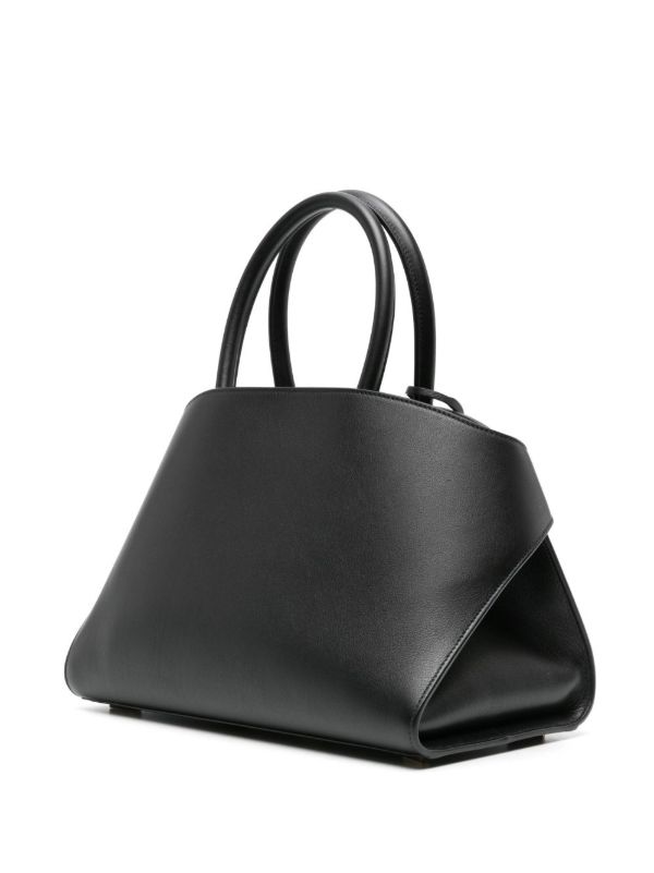 Browns Ferragamo Black Hug Leather Tote Bag | Browns Tote Bags
