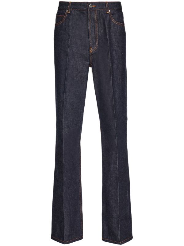 browns Ferragamo Blue High-Rise Straight Jeans | Browns Regular & Straight-Leg Jeans