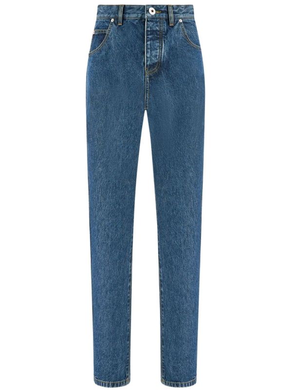 browns Ferragamo Blue Mid-Rise Straight Jeans | Browns Regular & Straight-Leg Jeans