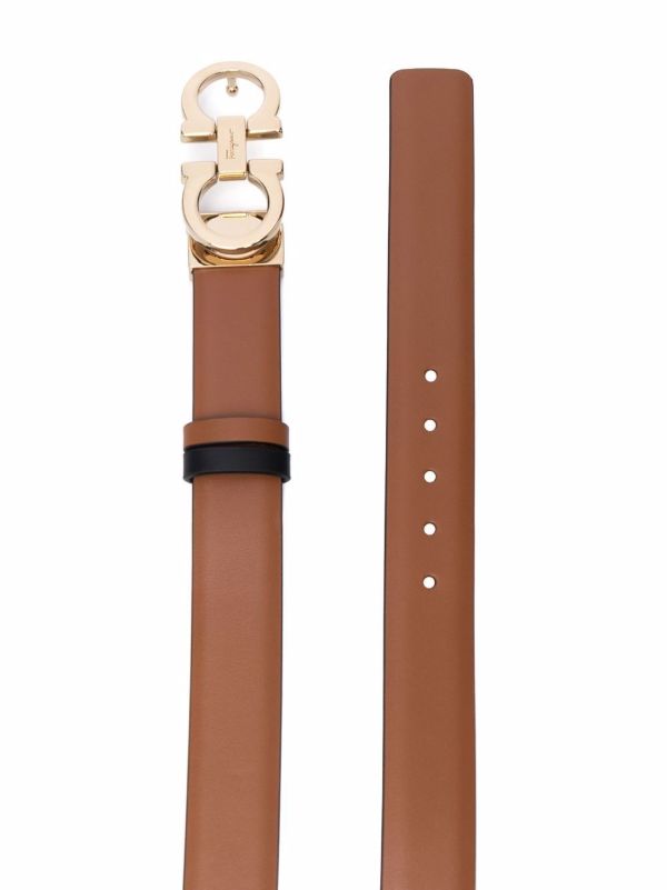 Browns Ferragamo Brown Gancini Leather Belt | Browns Belts