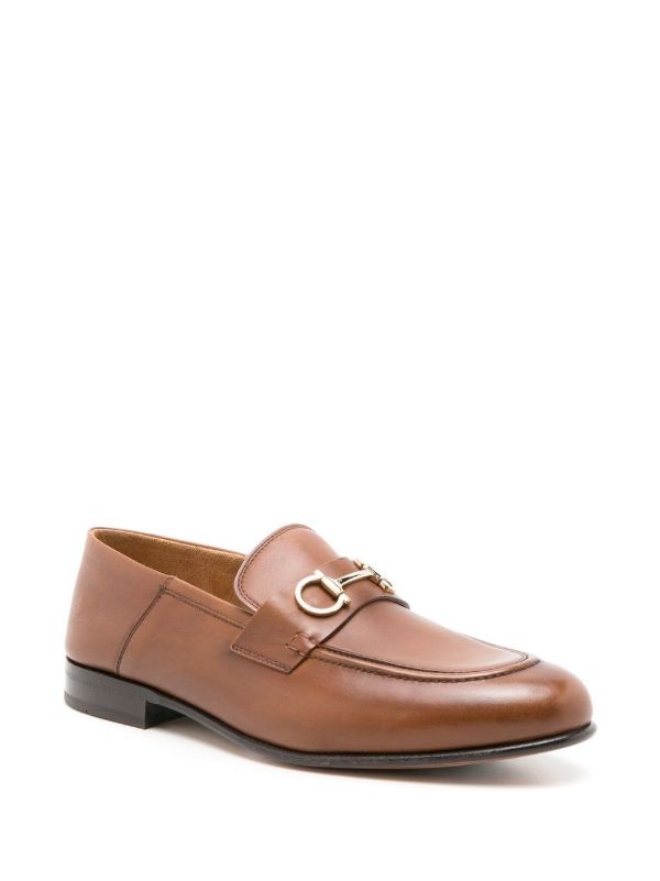 Browns Ferragamo Brown Gancini Leather Loafers | Browns Loafers