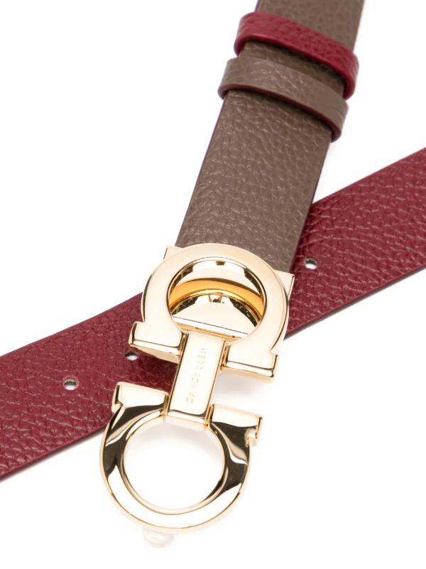 Browns Ferragamo Brown Reversible Leather Gancini Belt | Browns Belts