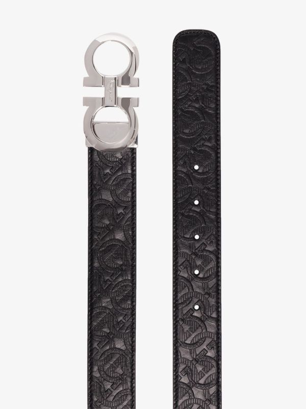 Browns Ferragamo Embossed Gancini Belt | Browns Belts