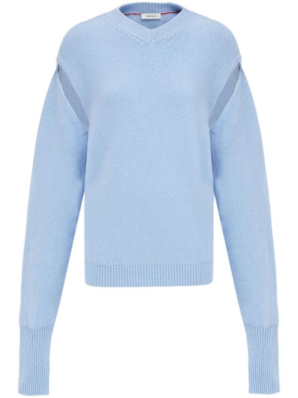 browns Ferragamo Layered Cashmere Sweater | Browns Knitted Sweaters