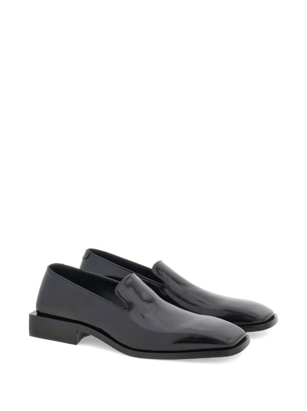 Browns Ferragamo Leather Square-Toe Loafers | Browns Loafers