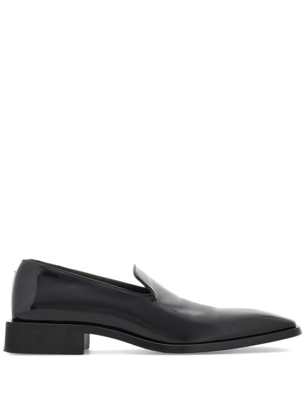 browns Ferragamo Leather Square-Toe Loafers | Browns Loafers