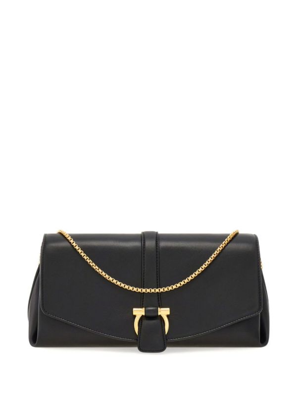browns Ferragamo Medium Gancini Leather Shoulder Bag | Browns Shoulder Bags