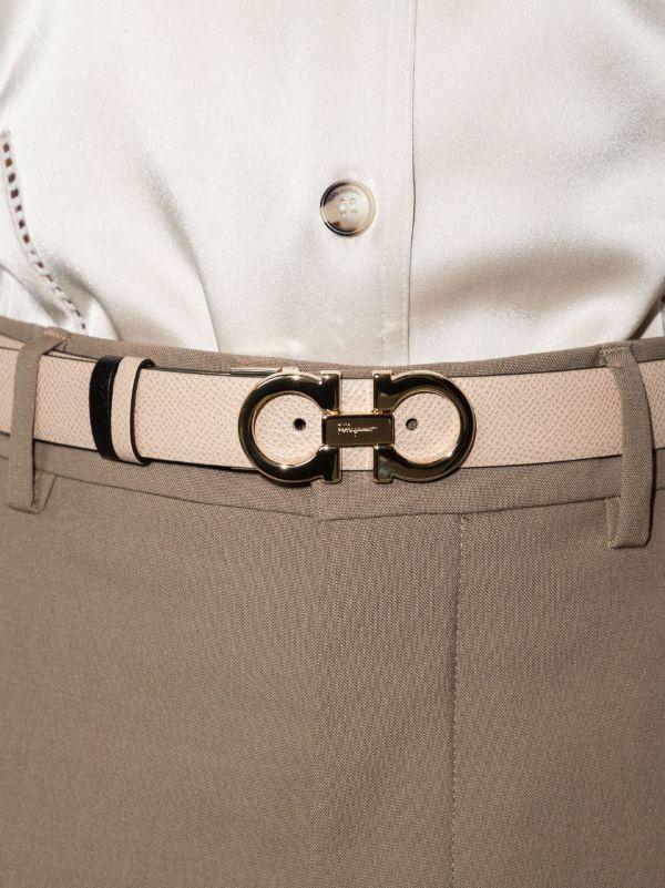 Browns Ferragamo Neutral Donna Reversible Leather Belt | Browns Belts