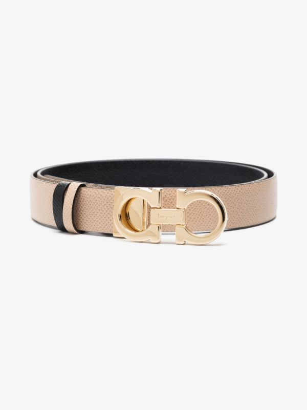 browns Ferragamo Neutral Donna Reversible Leather Belt | Browns Belts
