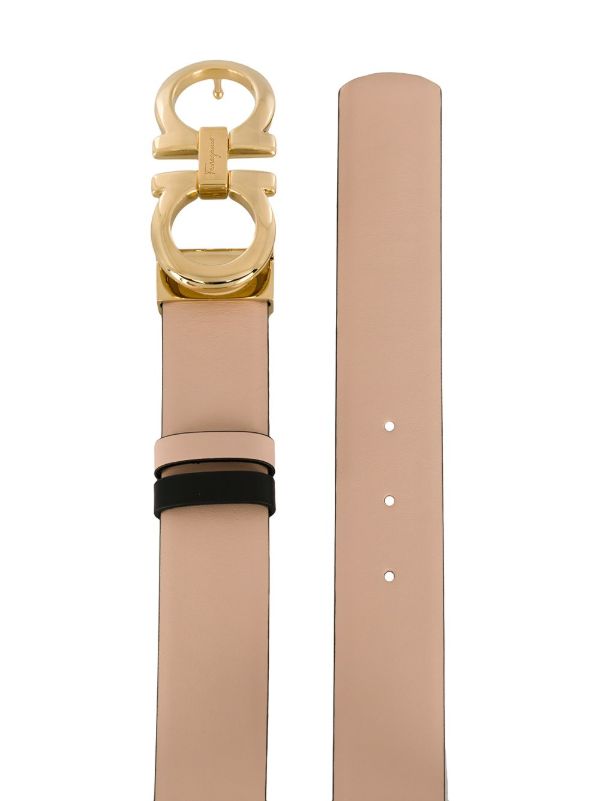 Browns Ferragamo Neutral Gancini Leather Belt | Browns Belts