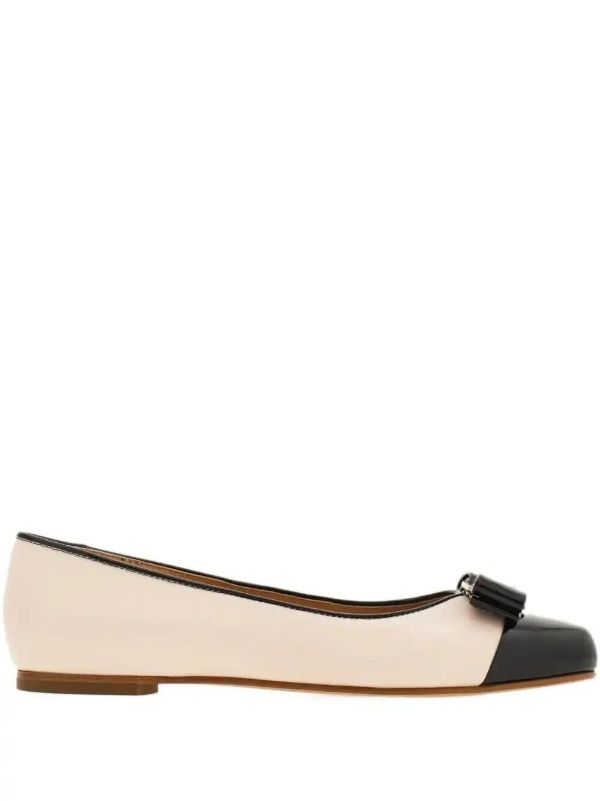browns Ferragamo Varina leather ballerina shoes | Browns Ballerina Shoes