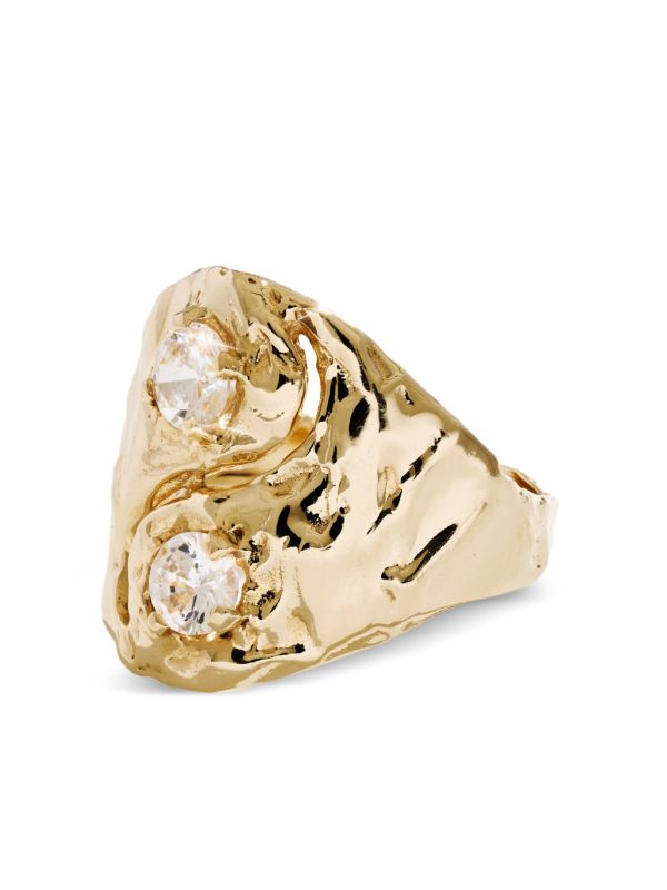 Browns Fie Isolde 14K Yellow Gold Yin Yang Diamond Ring | Browns Fine Rings