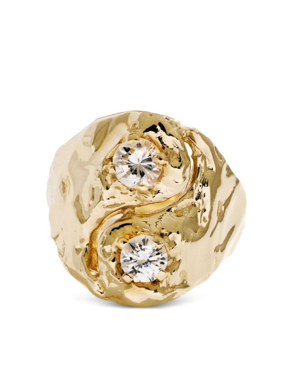 browns Fie Isolde 14K Yellow Gold Yin Yang Diamond Ring | Browns Fine Rings