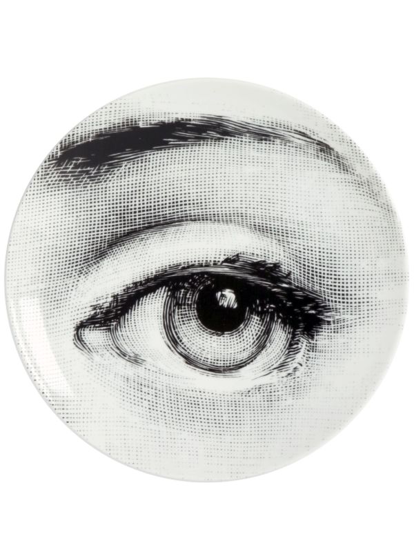 browns Fornasetti black Tema e Variazioni n.248 wall plate | Browns Decorative Trays & Plates