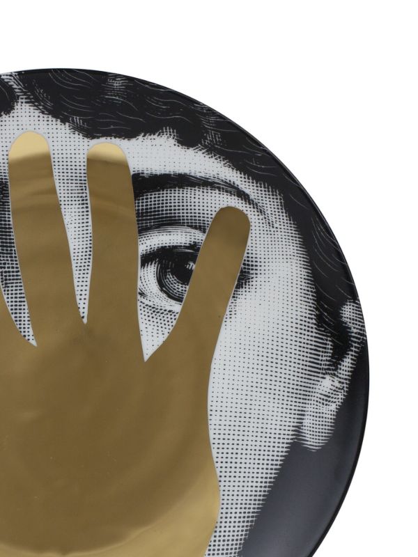Browns Fornasetti Black Tema E Variazioni N16 Wall Plate | Browns Decorative Trays & Plates