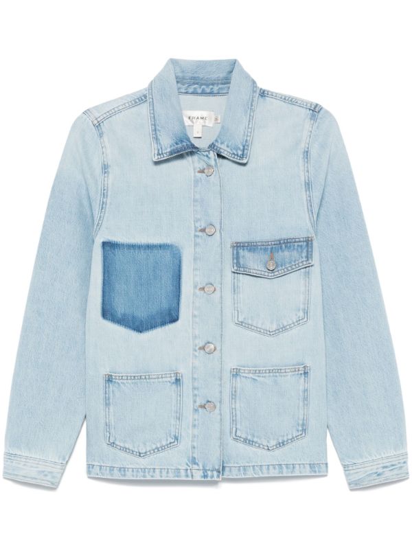 browns FRAME Blue Chore Denim Jacket | Browns Denim Jackets