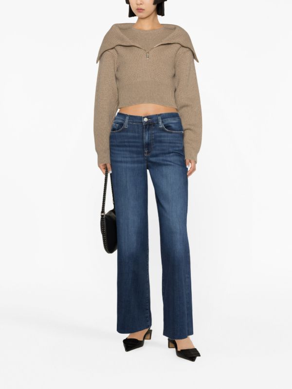 Browns FRAME Blue Le Slim Palazzo Jeans | Browns Wide-Leg Jeans
