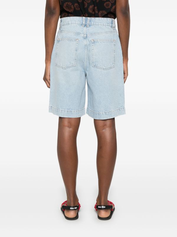 Browns FRAME Blue Organic Cotton Denim Shorts | Browns Denim Shorts