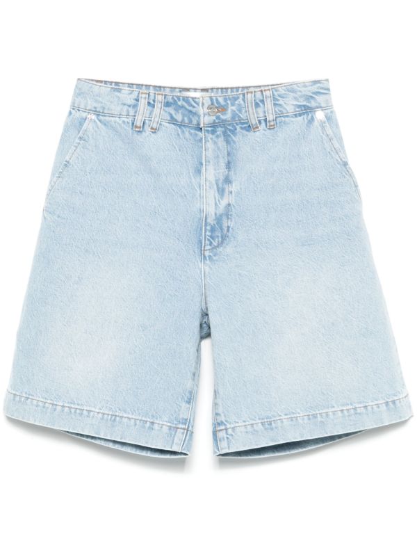 browns FRAME Blue Organic Cotton Denim Shorts | Browns Denim Shorts
