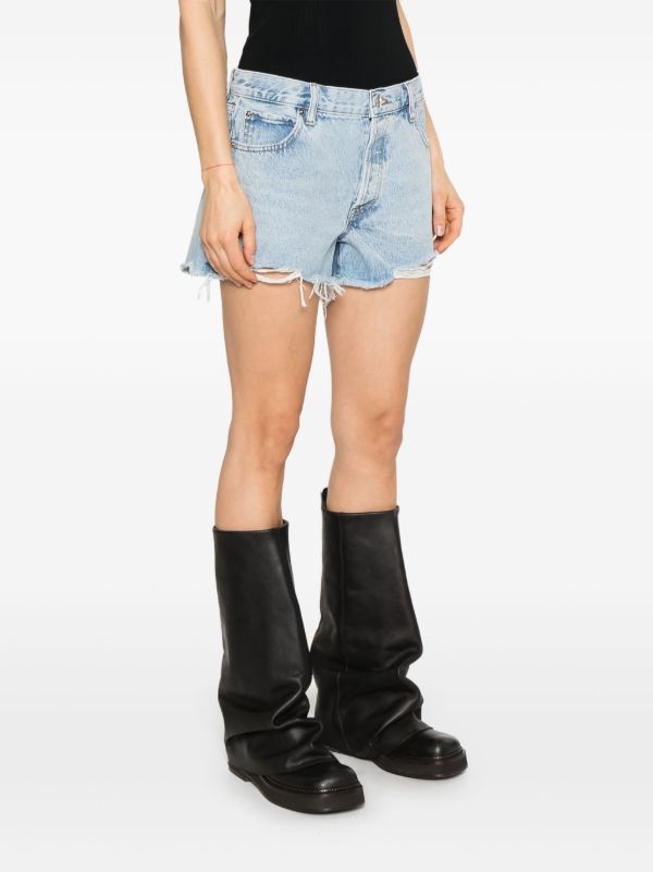 Browns FRAME Blue The Hang Shorts | Browns Short & Mini Shorts